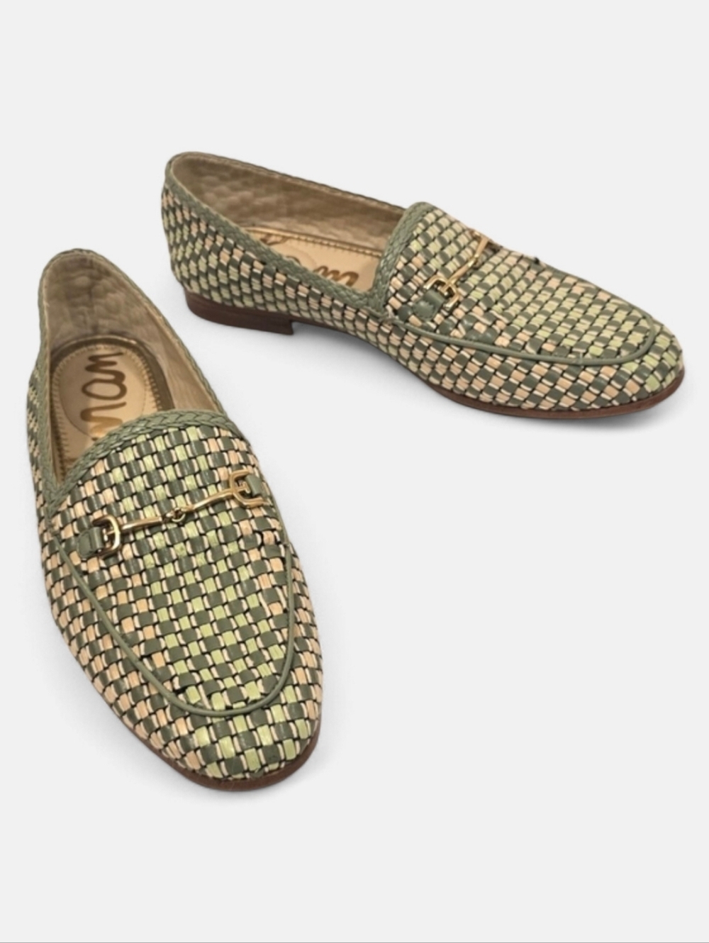 Sam Edelman Laurel Soft Jade Slip On Almond Toe Leather Loafers Sz. 6.5